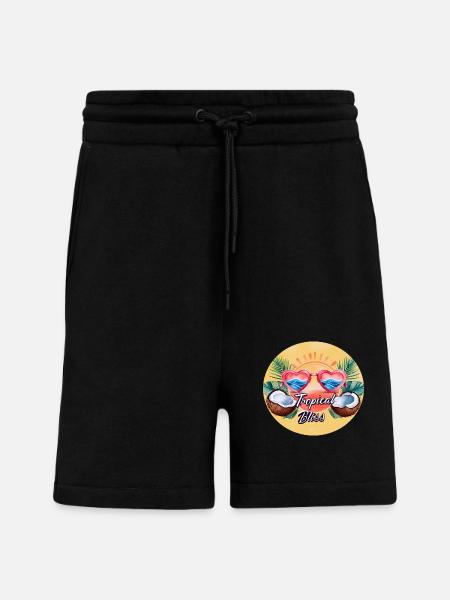 Tropical Bliss - Shorts - made by SPREAD - SOLID BLACK