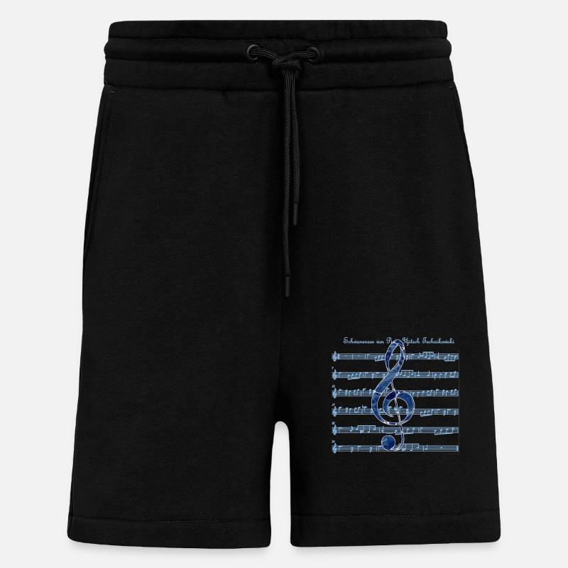 clé de partition ebru 12 - Short bio décontracté fabriqué en UE - SOLID BLACK