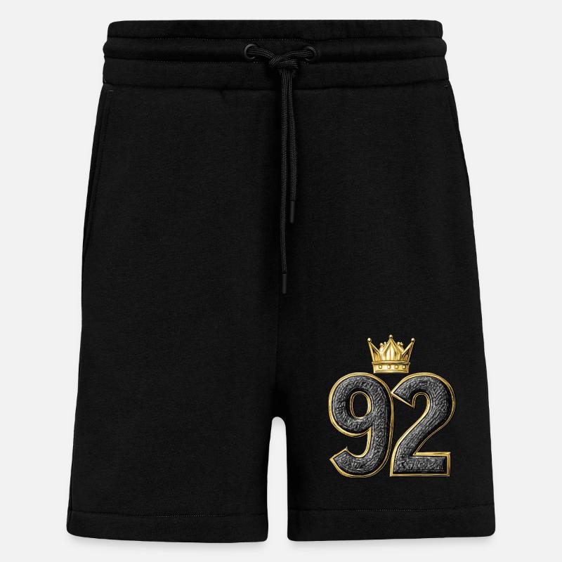 92 Number Krone - Shorts - made by SPREAD - SOLID BLACK
