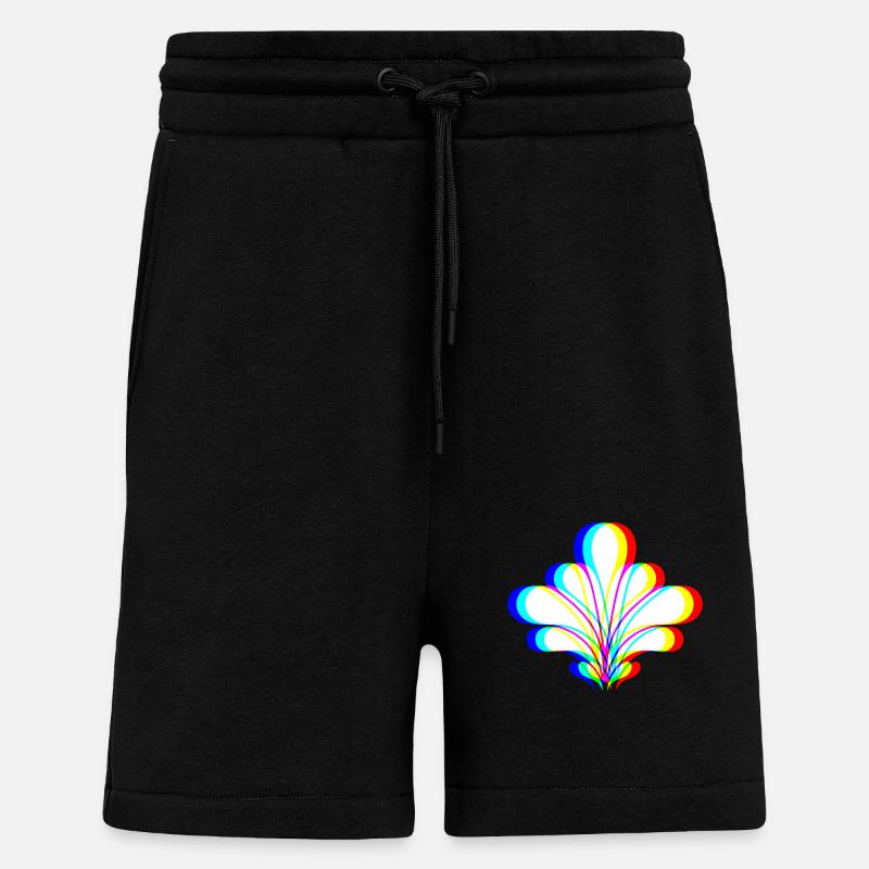 EDM - Blume - Glitch Rave Style - Shorts - made by SPREAD - SOLID BLACK