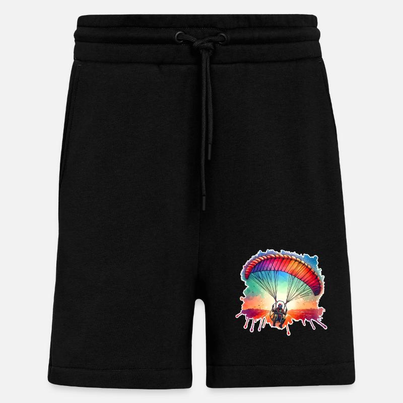 Moteur Paramoteur - Short bio décontracté fabriqué en UE - SOLID BLACK