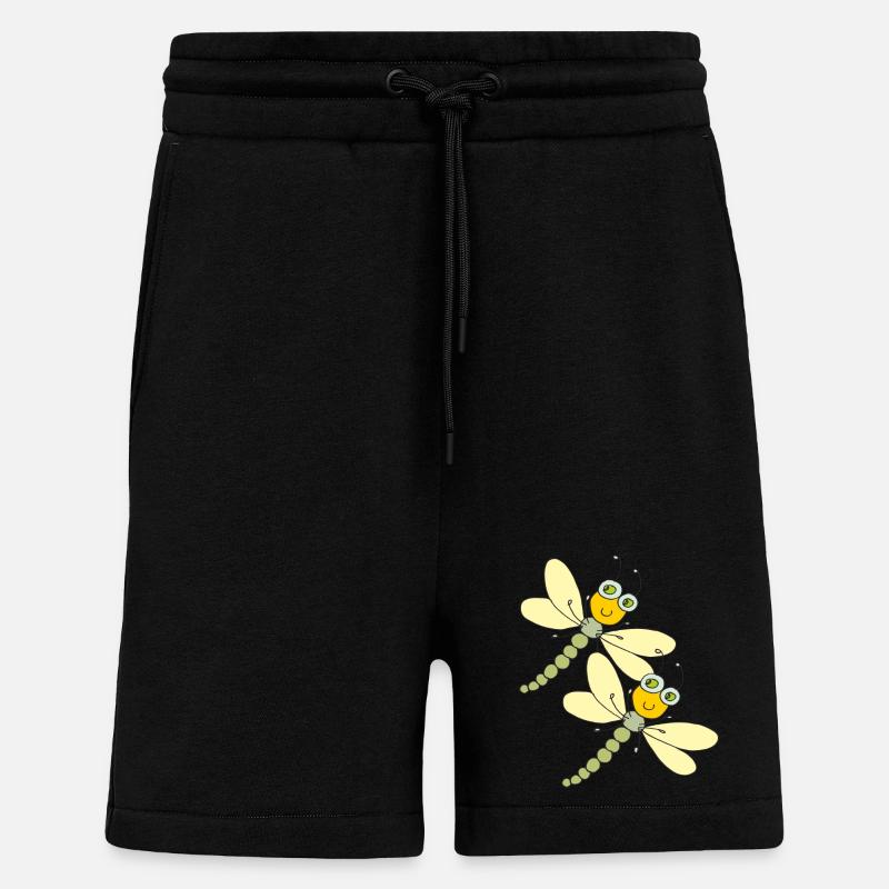 les sœurs libellules - Short bio décontracté fabriqué en UE - SOLID BLACK