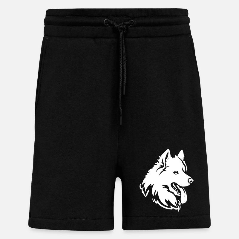 Samojede Kopf "Black Edition" - Shorts - made by SPREAD - SOLID BLACK