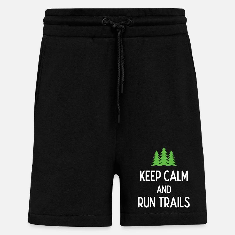Keep Calm and Run Trails - Shorts - made by SPREAD - SOLID BLACK