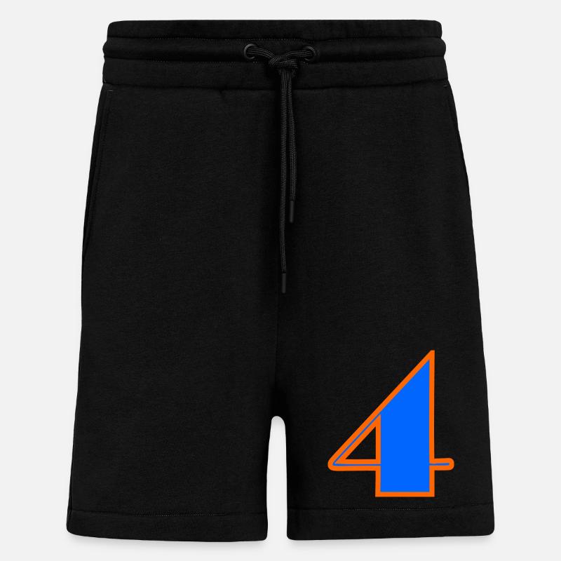 4 ANS,4e ANNIVERSAIRE,ANNIVERSAIRE 4 ANS,QUATRE - Short bio décontracté fabriqué en UE - SOLID BLACK
