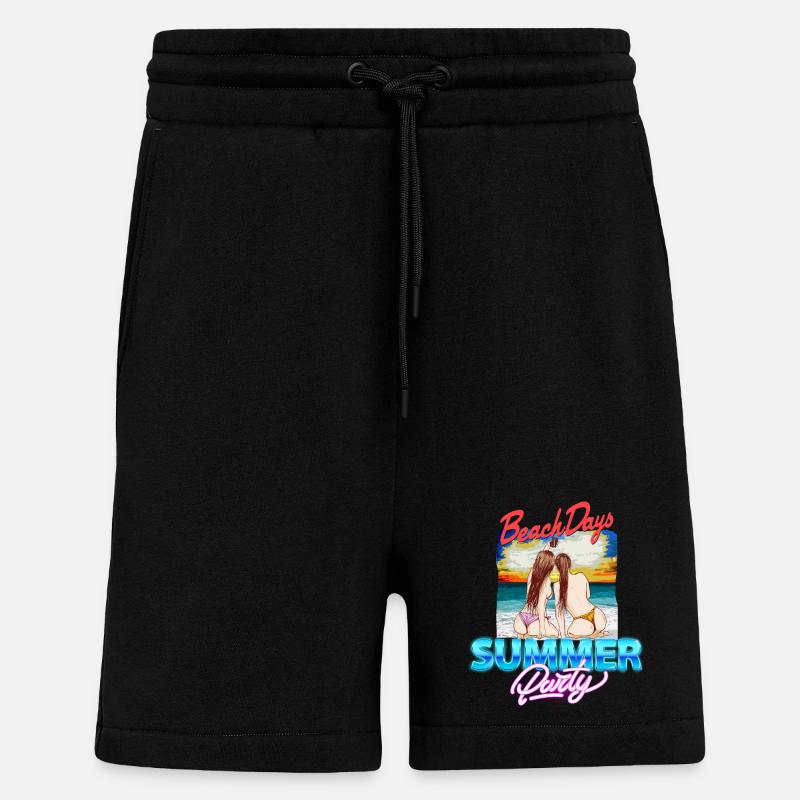 Journées à la plage - Short bio décontracté fabriqué en UE - SOLID BLACK