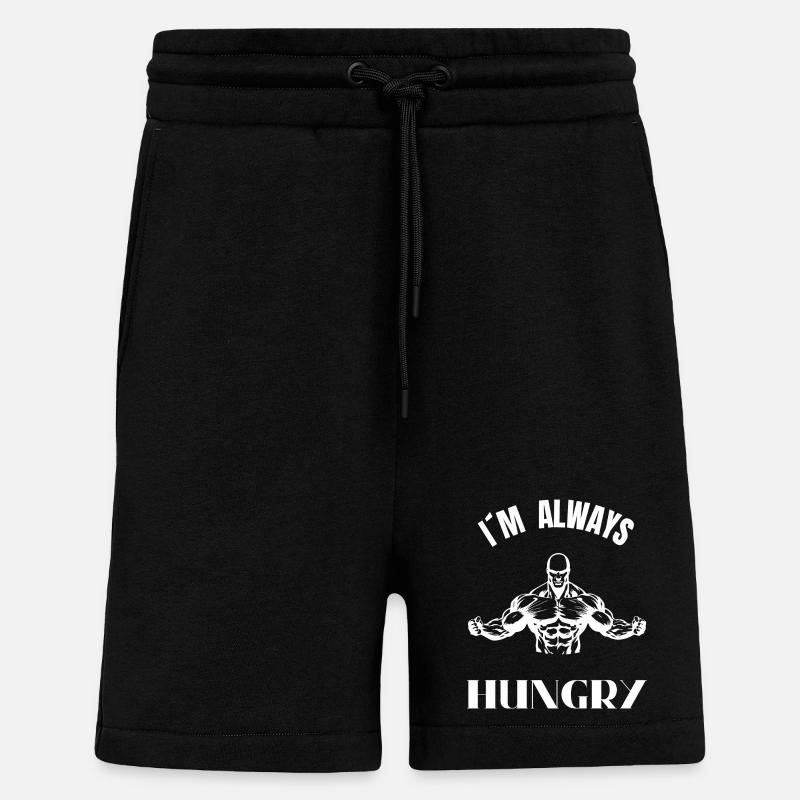 Ich bin immer hungrig – Muskelstatue - Shorts - made by SPREAD - SOLID BLACK