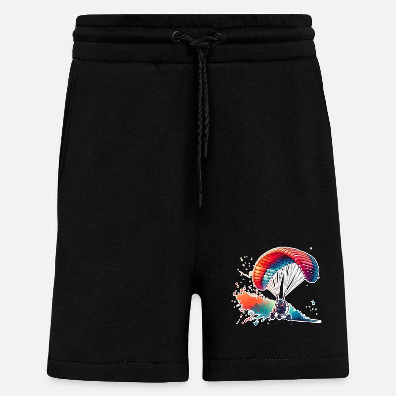 Moteur Paramoteur - Short bio décontracté fabriqué en UE - SOLID BLACK