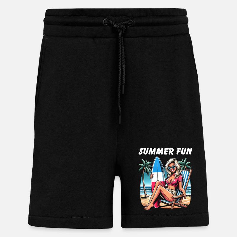 Summer Beach Haute Couture - Shorts - made by SPREAD - SOLID BLACK
