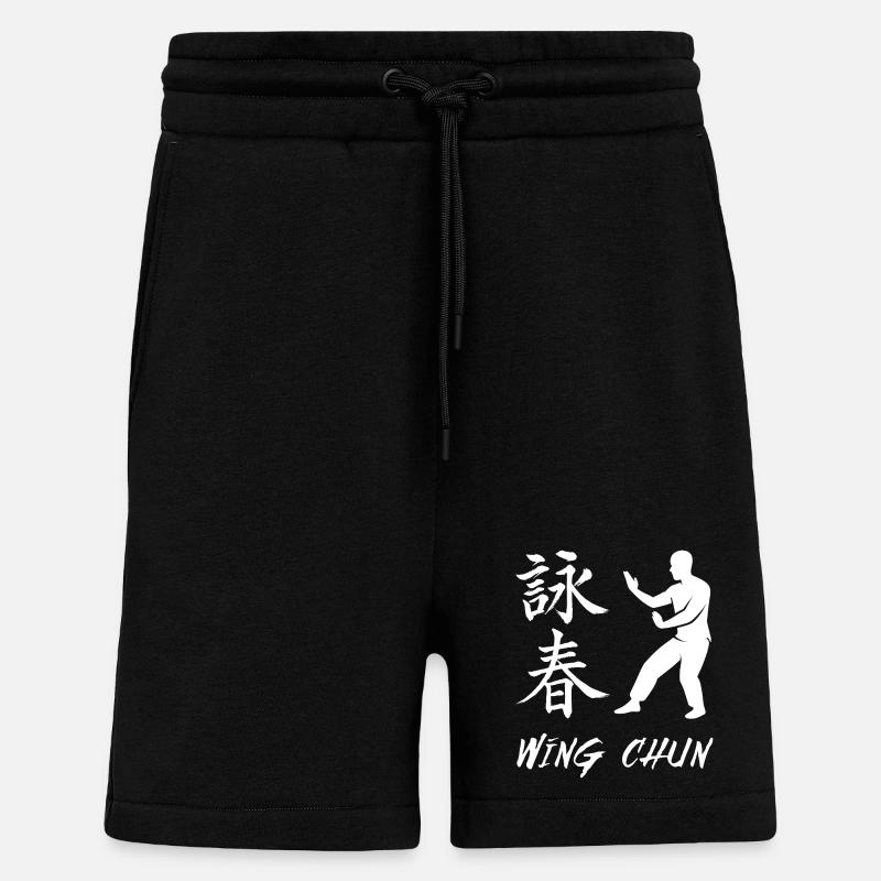 Chasseur de Wing Chun - Short bio décontracté fabriqué en UE - SOLID BLACK