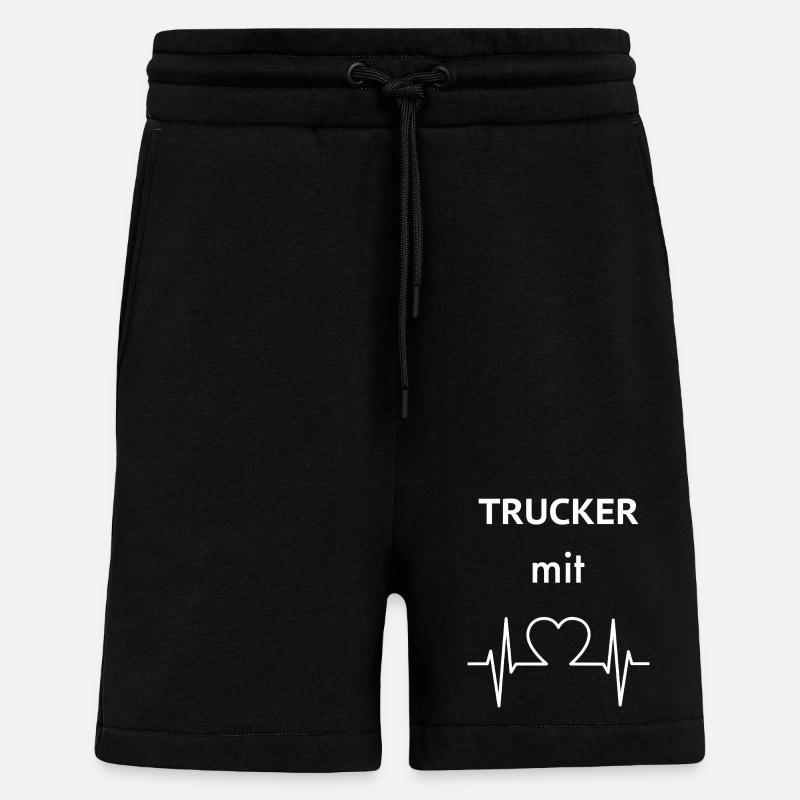 Trucker mit Herz - Shorts - made by SPREAD - SOLID BLACK