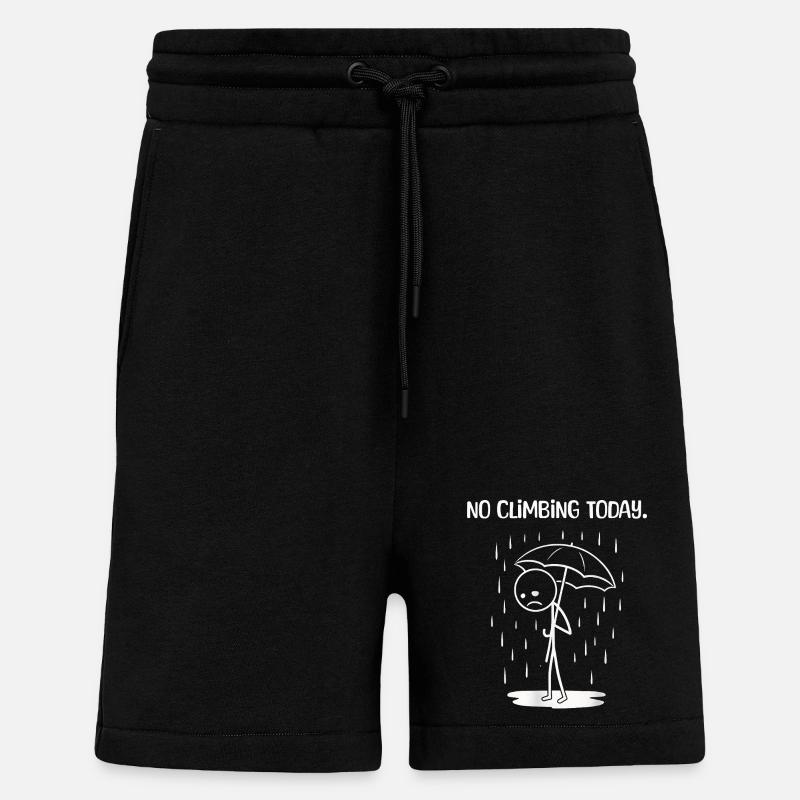 Lustiges Heute leider kein CLimbing - Short bio décontracté fabriqué en UE - SOLID BLACK
