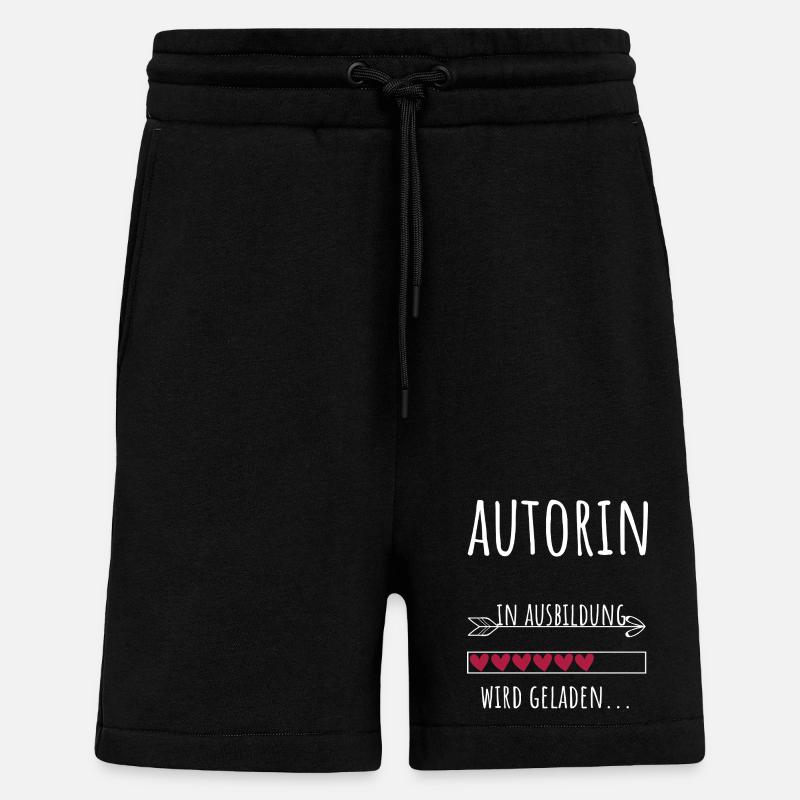 Écriture créative Étudiant Profession Auteur - Short bio décontracté fabriqué en UE - SOLID BLACK
