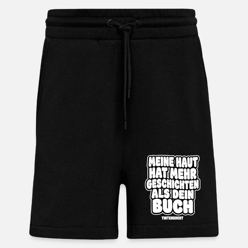 Ma peau a plus d’histoires - Short bio décontracté fabriqué en UE - SOLID BLACK