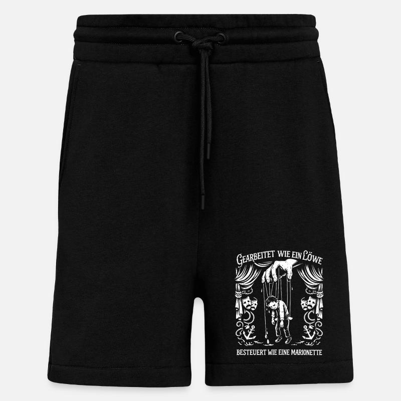 Gearbeitet Wie Ein Löwe - Shorts - made by SPREAD - SOLID BLACK