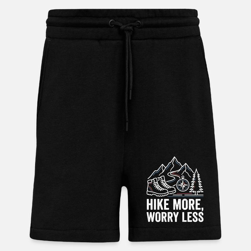 Marchez plus, inquiétez-vous moins - Short bio décontracté fabriqué en UE - SOLID BLACK