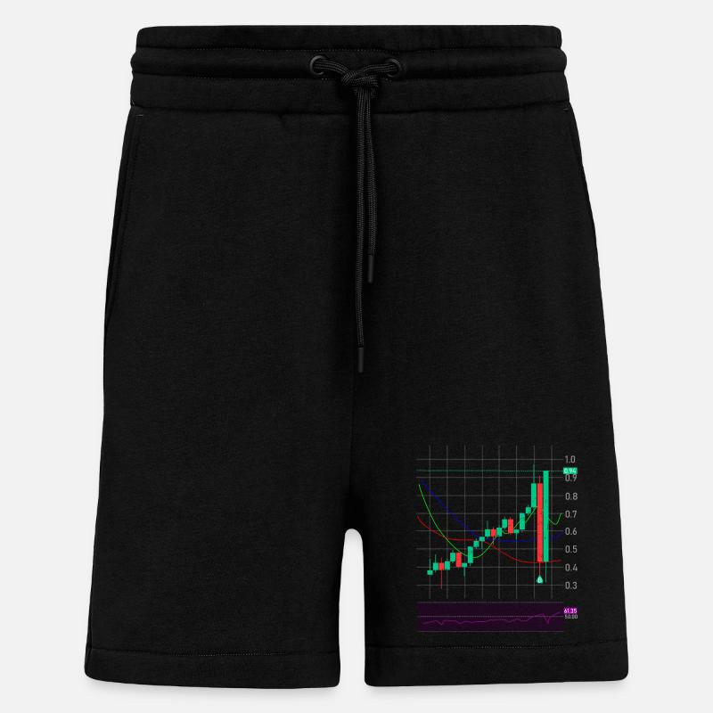 Échange d’actions crypto - Short bio décontracté fabriqué en UE - SOLID BLACK