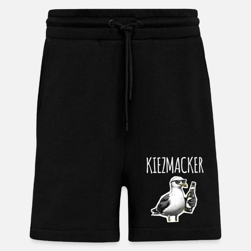 Kiez Möwe Macker - Short bio décontracté fabriqué en UE - SOLID BLACK