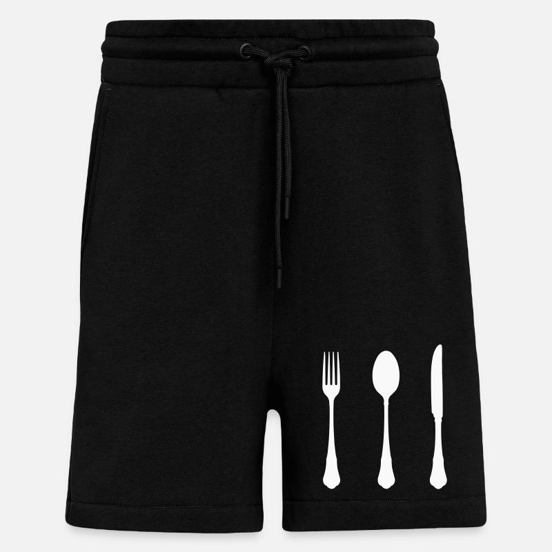 Conception de silhouettes de couverts - Short bio décontracté fabriqué en UE - SOLID BLACK