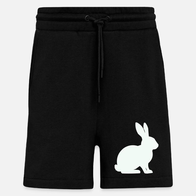 Hase Silhouette Minimal - Shorts - made by SPREAD - SOLID BLACK