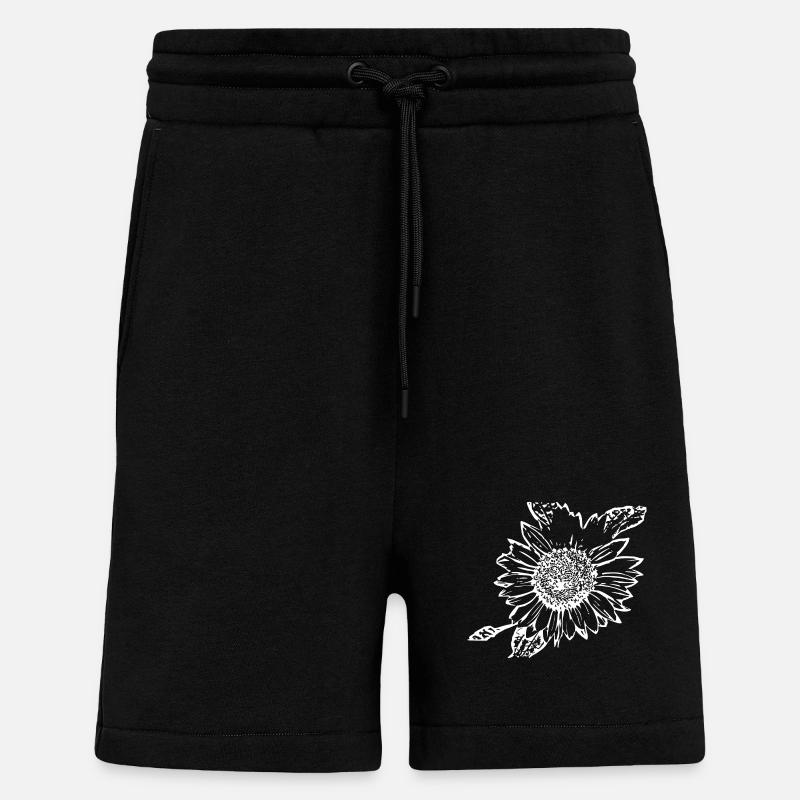 Tournesol blanc - Short bio décontracté fabriqué en UE - SOLID BLACK