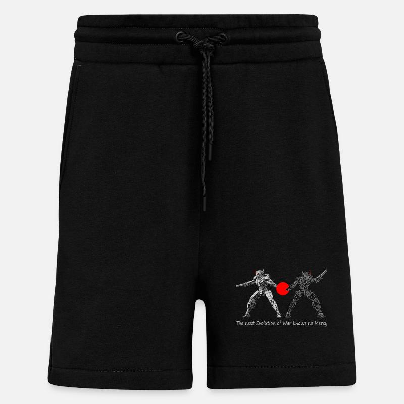 Ai Combat Robot - Short bio décontracté fabriqué en UE - SOLID BLACK