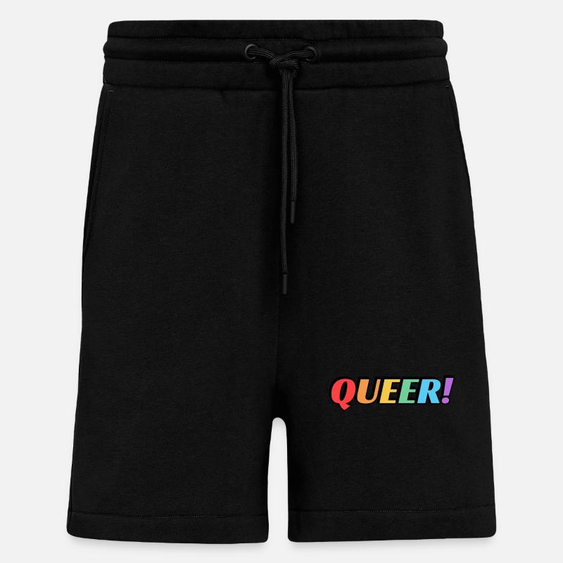 Queerer Regenbogentext - Shorts - made by SPREAD - SOLID BLACK