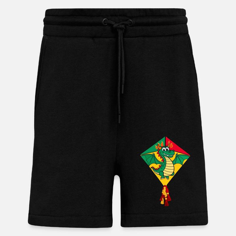 Cerf-volant mignon - Short bio décontracté fabriqué en UE - SOLID BLACK