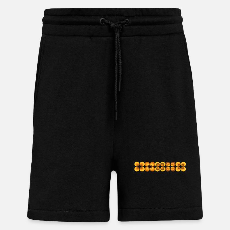 70s Flower Pattern - Shorts - made by SPREAD - SOLID BLACK