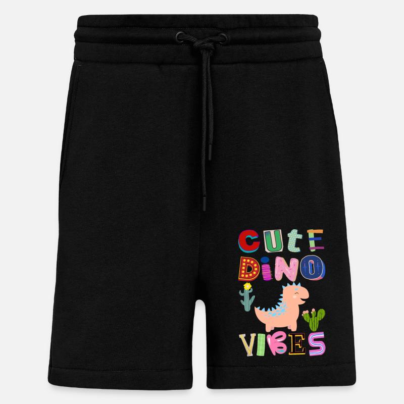 Mignon Dino Vibes 2 - Short bio décontracté fabriqué en UE - SOLID BLACK