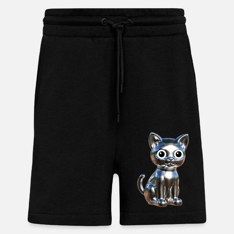 Metallic Chrom Elegance - Shorts - made by SPREAD - SOLID BLACK