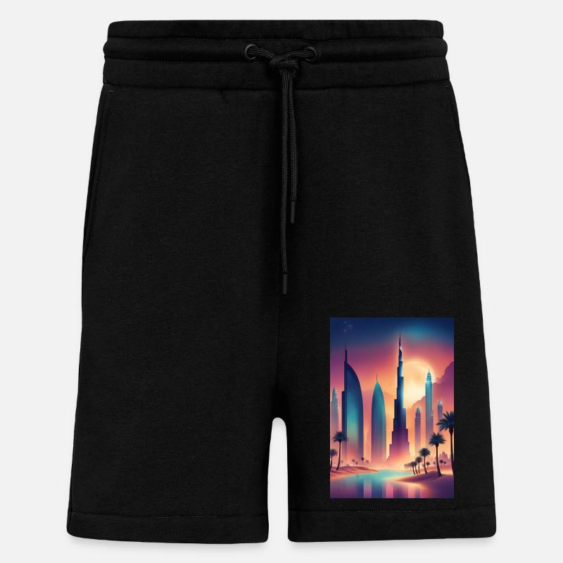 Buntes östliches Stadtbild - Shorts - made by SPREAD - SOLID BLACK