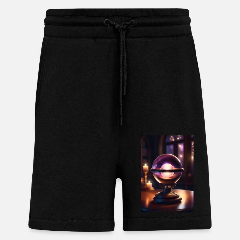 Boule de cristal magique - Short bio décontracté fabriqué en UE - SOLID BLACK