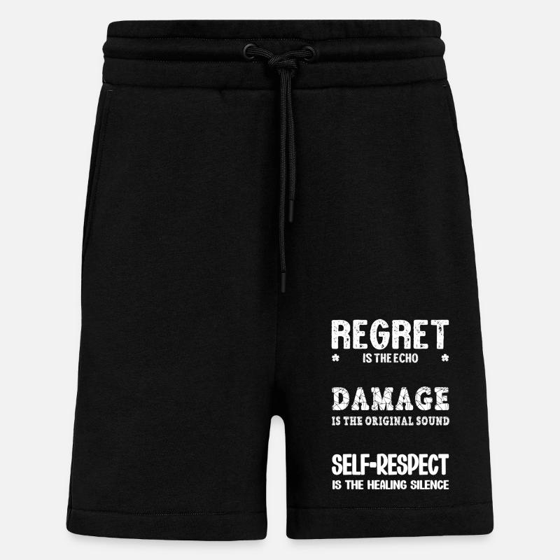 Remorse - Harm - Self-Respect - Shorts - made by SPREAD - SOLID BLACK