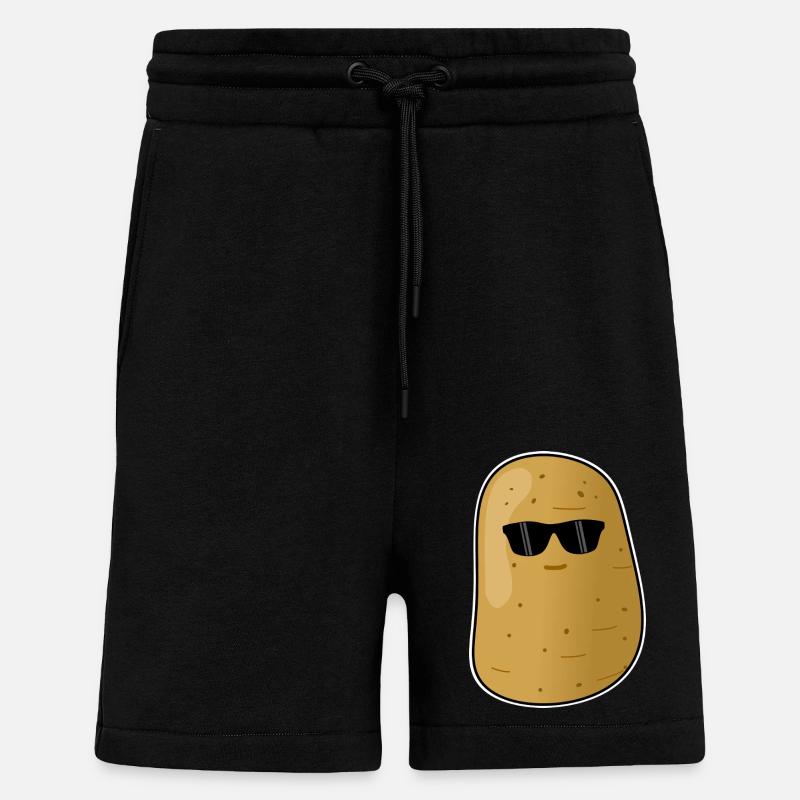 Pomme de terre fraîche - Short bio décontracté fabriqué en UE - SOLID BLACK