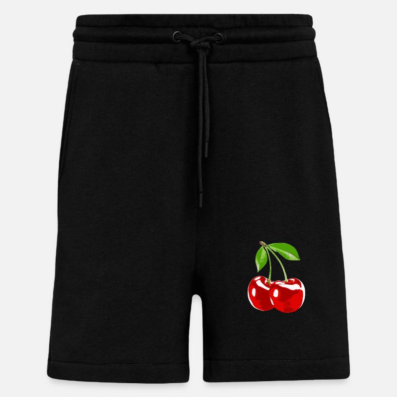 Cherry Kirsche Obst Ernte - Shorts - made by SPREAD - SOLID BLACK