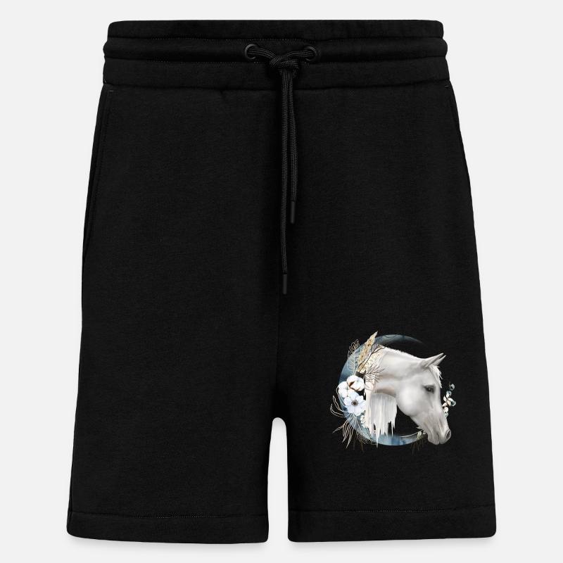 Pferdemotiv Boho - Shorts - made by SPREAD - SOLID BLACK