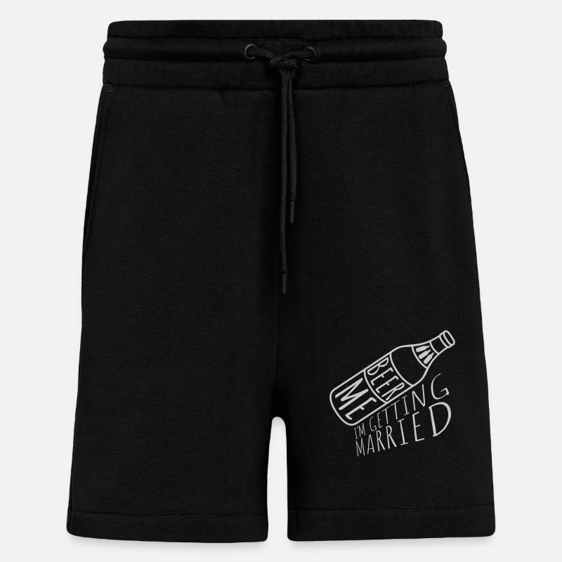 Beer Me Getting Married - Shorts - made by SPREAD - SOLID BLACK