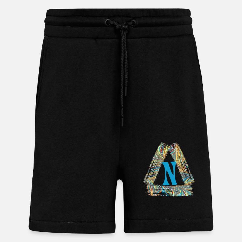 e 201 n - Short bio décontracté fabriqué en UE - SOLID BLACK