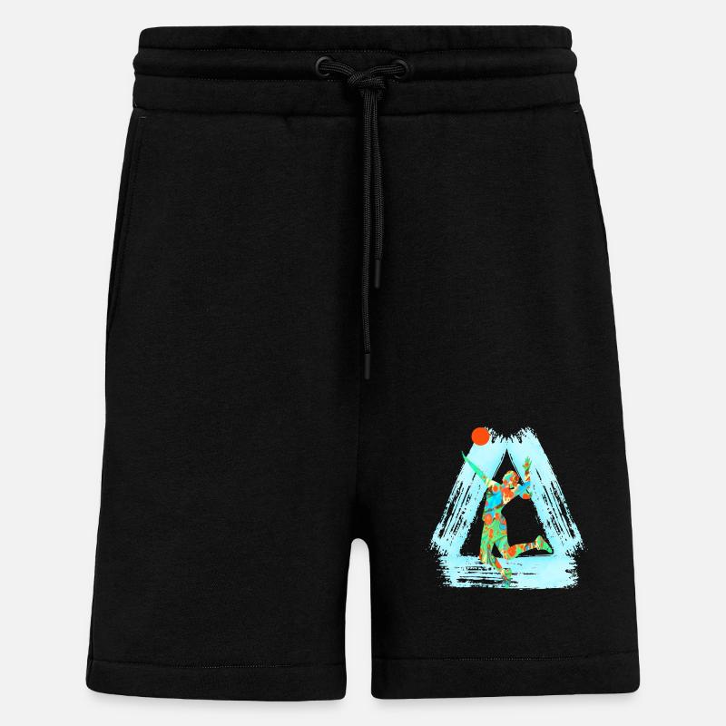 volleyball player e 4 - Shorts - made by SPREAD - SOLID BLACK