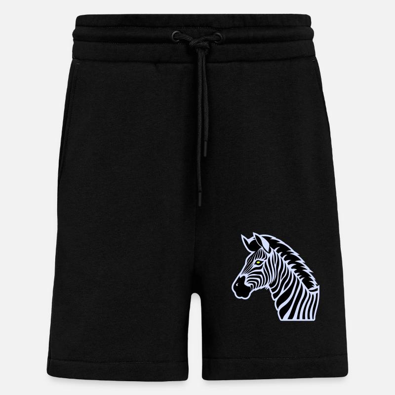 zèbre - Short bio décontracté fabriqué en UE - SOLID BLACK