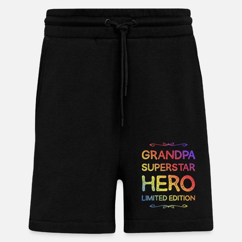 Bester Opa Held Spruch - Shorts - made by SPREAD - SOLID BLACK