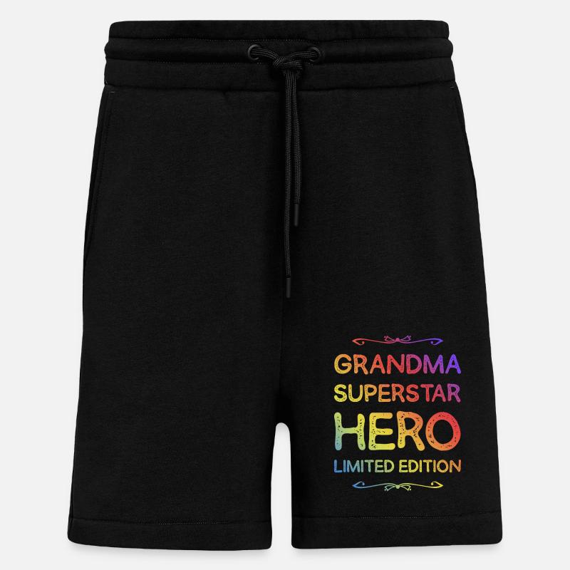 Beste Oma Heldin Spruch - Shorts - made by SPREAD - SOLID BLACK