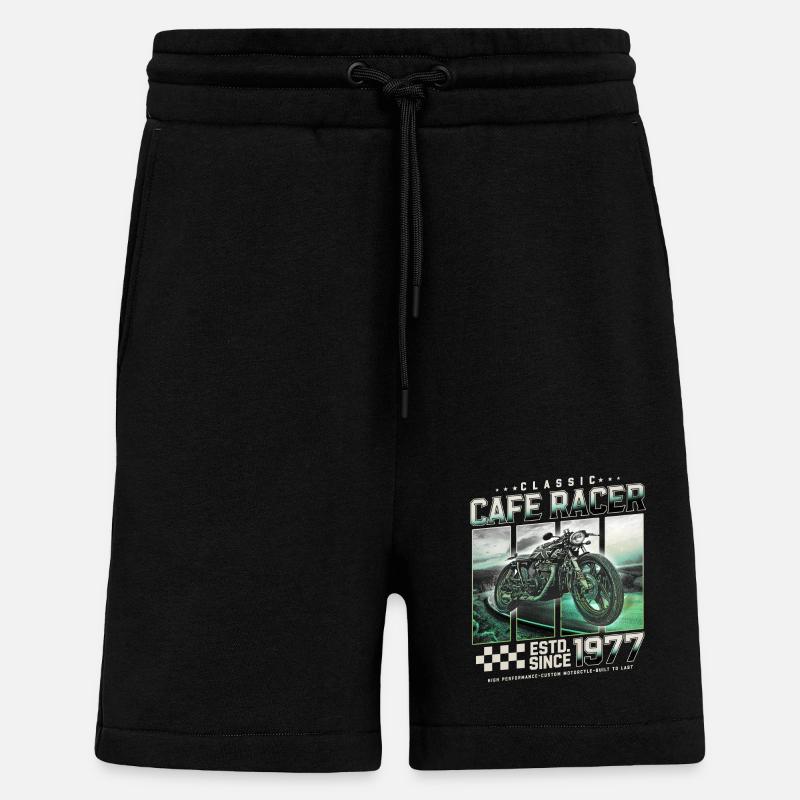 Cafe Racer built in 1977 - Shorts - made by SPREAD - SOLID BLACK