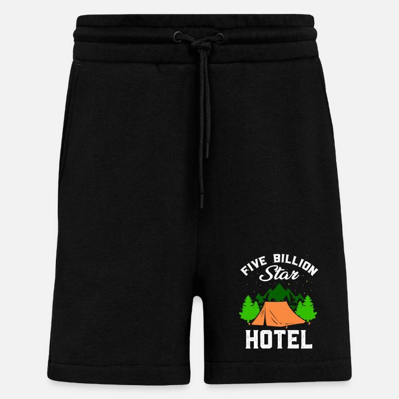 Camping Camping Vacation Gift - Shorts - made by SPREAD - SOLID BLACK
