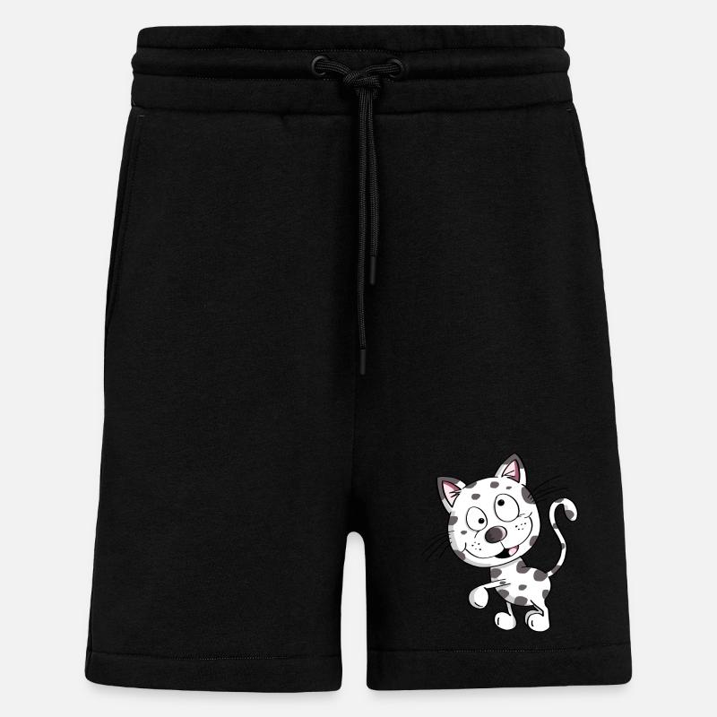 Chat mignon - Chats - Chat - Stubentiger - Short bio décontracté fabriqué en UE - SOLID BLACK