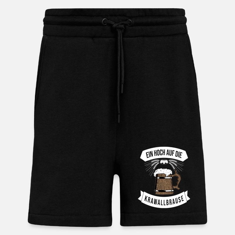 Kraftvolles Biergarten-Design mit Spruch - Shorts - made by SPREAD - SOLID BLACK