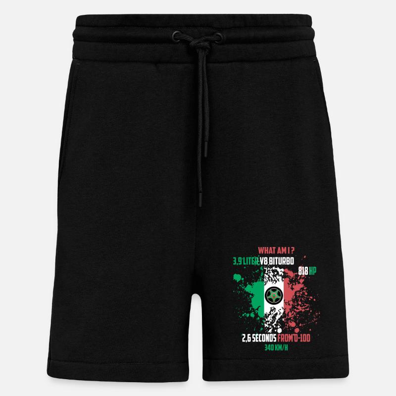 Pilote de course - Short bio décontracté fabriqué en UE - SOLID BLACK