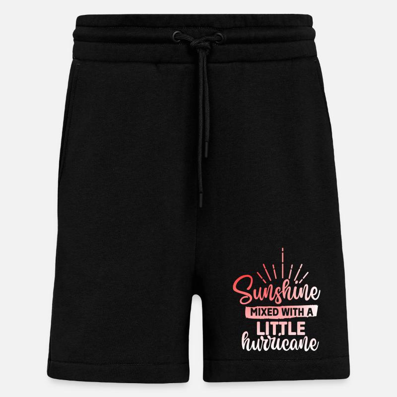 Soleil mélangé à un ouragan - Short bio décontracté fabriqué en UE - SOLID BLACK