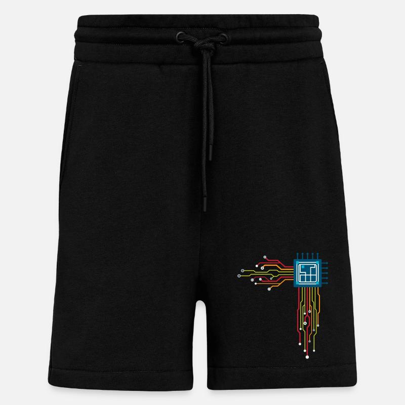 Computer chip - Creative illustration - Shorts - made by SPREAD - SOLID BLACK